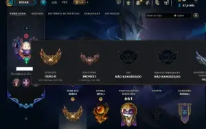 Bronze 1 com TODOS os Champs e 229 Skins ( MAIN SUP )