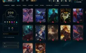 Bronze 1 com TODOS os Champs e 229 Skins ( MAIN SUP )