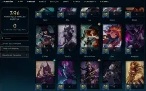 conta gold3 220skins mais informações pode chamar