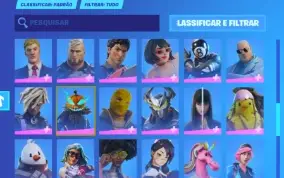 Conta Fortnite, do capitulo 2 até o atual. Com Foice.