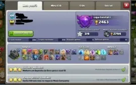 CONTA CLASH OF CLANS CV9 80% FULL