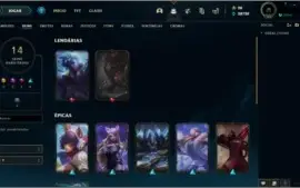 Conta LoL, Platina IV, Várias Skins e Campeões