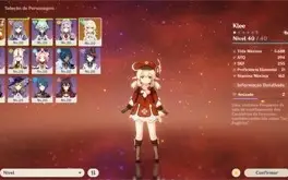 Conta com Klee e Keqing Ar 20 +11 personagens 4⭐ e 4 armas 4