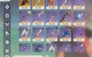 Ar48. Kazuha c1 + juramento/ childe, venti, qiqi, tumulo