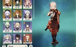 Ar48. Kazuha c1 + juramento/ childe, venti, qiqi, tumulo
