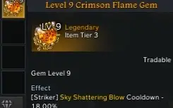 Gema level 9 - ataque ou cd