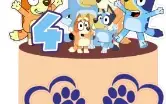 Arquivo De Corte Topo De Bolo Bluey E Bingo