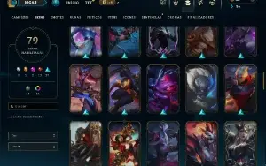 Prata 4 com 110 Champs e 79 Skins +5 Vitoriosas