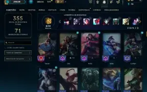 Prata 4 com 110 Champs e 79 Skins +5 Vitoriosas