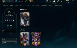 Prata 4 com 110 Champs e 79 Skins +5 Vitoriosas