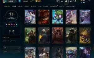 Prata 4 com 110 Champs e 79 Skins +5 Vitoriosas