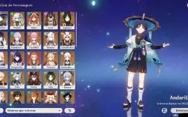Conta Genshin AR 60 com todos os personagens 5*