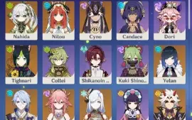 Conta Genshin AR 60 com todos os personagens 5*
