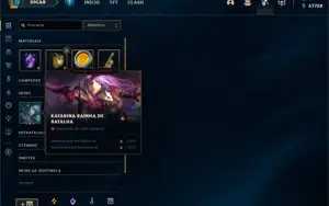 CONTA SMURF UNRAKED COM KATARINA RAINHA DE BATALHA + 57K EA