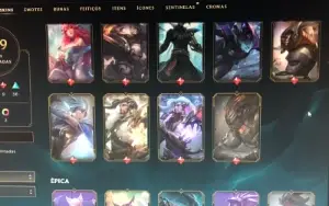 CONTA LOL 109 skins Mono Yasuo/lvl 217