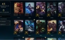 CONTA PRATA 4 COM VARIOS CHAMP SKIN E FRAGMENTOS DE SKIN