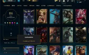 Unranked com 150 Champs e 86 Skins ( ADC / TOP / SUP )