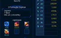 Conta 2 Rank U Kizuna + Eosmon LADMO Omegamon