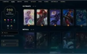 Conta League Of Legends 220 Skins Unico Dono