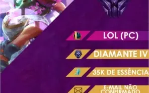 CONTA LOL - D4 (EMAIL NÃO VERIFICADO / 35K DE E.A)