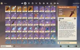 Conta Genshin Impact com 15 personagens 15 e 5 armas