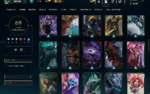 Unranked com TODOS os Champs e 69 Skins ( MAIN SUP )