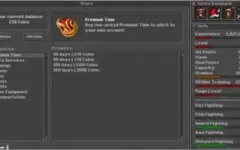 EK 57, 800k bank, 250 tibia coins e TODOS itens de Natal