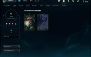 Conta DIAMANTE 4 com 60% de win rate, 27 champs e 2 skins