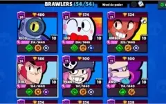 CONTA BRAWL STARS COM 102 SKINS