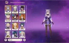 Conta Genshin Impact AR 51 com personagens 5 estrelas!