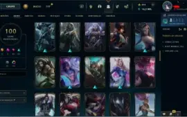 Conta 100 skins Platina IV