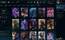Conta 100 skins Platina IV