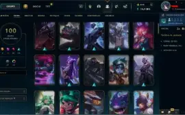 Conta 100 skins Platina IV