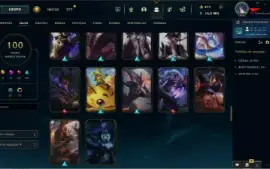 Conta 100 skins Platina IV