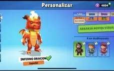 Conta de Stumble guys com 5000 coroas e quase tudo do jogo