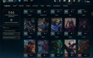 Conta Unranked com TODOS os champs e 159 Skins ( ADC / TOP )