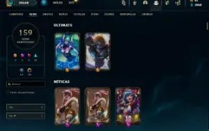 Conta Unranked com TODOS os champs e 159 Skins ( ADC / TOP )