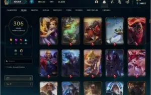 CONTA LOL – 306 SKINS, NIVEL 280, TODOS OS CAMPEÕES.