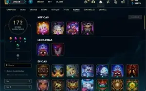 Conta bronze 2 com 125 Champs e 99 Skins (Mais de 500 jogos)
