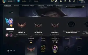 Conta bronze 2 com 125 Champs e 99 Skins (Mais de 500 jogos)