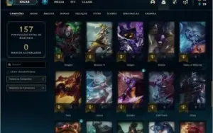Conta unranked com 20 skins e 48 champs