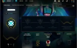 Conta unranked com 20 skins e 48 champs