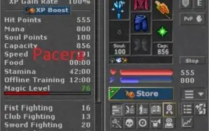 KNIGHT LEVEL 312 PACERA COM OUTROS CHARES NA CONTA