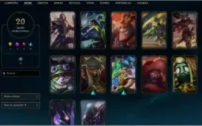 Conta League of Legends nv47 20 skins