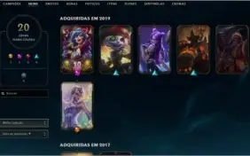 Conta League of Legends nv47 20 skins