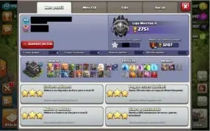 Conta Clash of Clans CV 9 Full com 3000 gemas