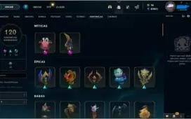 Conta League of Legends com 1254 SKINS, TODOS champs, 12k