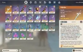 VENDO DILUC C1 + ZHONGLI + JEAN + FALCÃO  (5x5star)