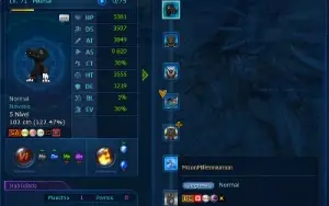 LADMO com varios digimons e 200 crown (Midgame)