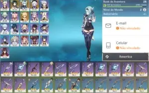 Conta com Xiao + Qiqi + Razor C3 + Bennett AR 25